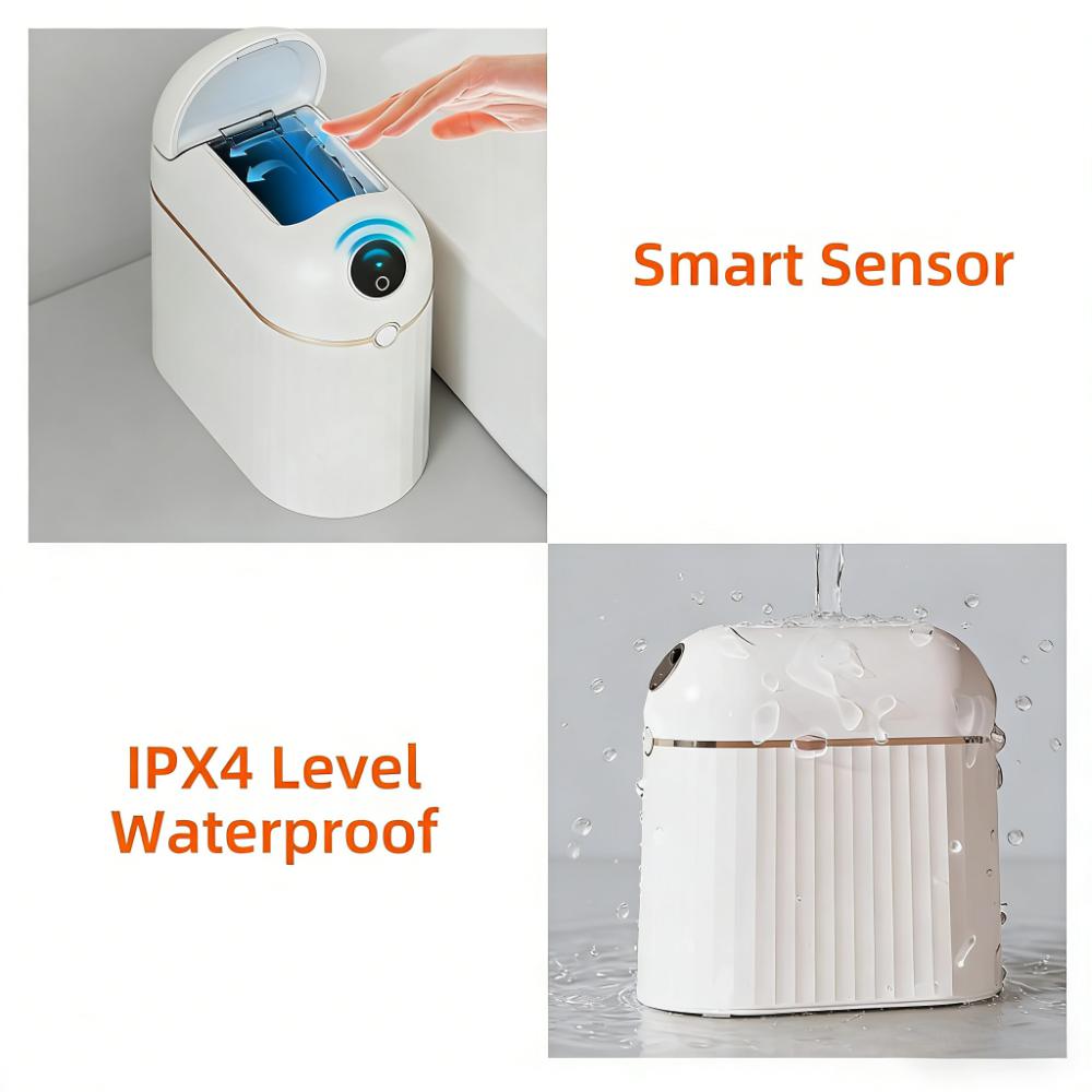 Smart Self-Sealing Trash Can (2.7 Gallon) with Automatic Bag Replacement