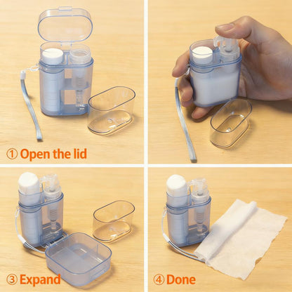 Portable Compressed Tissue Kit (Travel-Sized with Water Bottle & Case)
