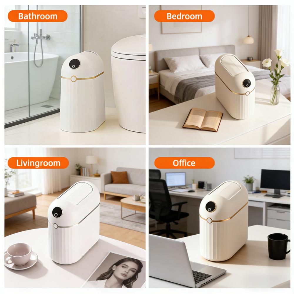 Smart Self-Sealing Trash Can (2.7 Gallon) with Automatic Bag Replacement