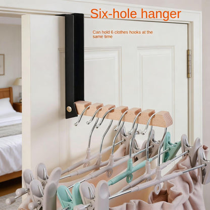 Foldable Wardrobe Door Hook (6-Hook Organizer for Closet Doors)